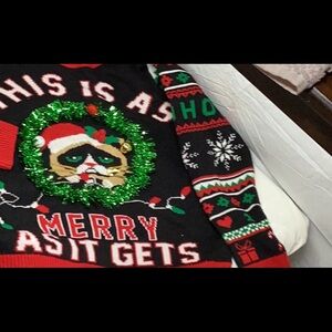 No Boundaries Black and Red Holiday Sweater